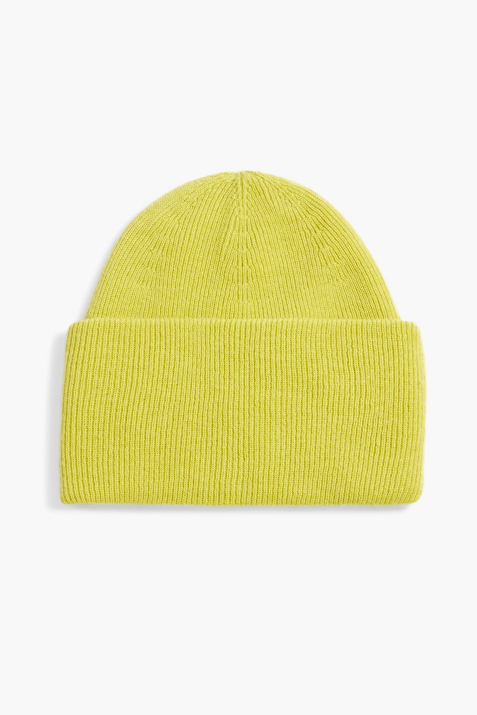 Holden Ribbed Merino Wool-blend Beanie In Bright Yellow