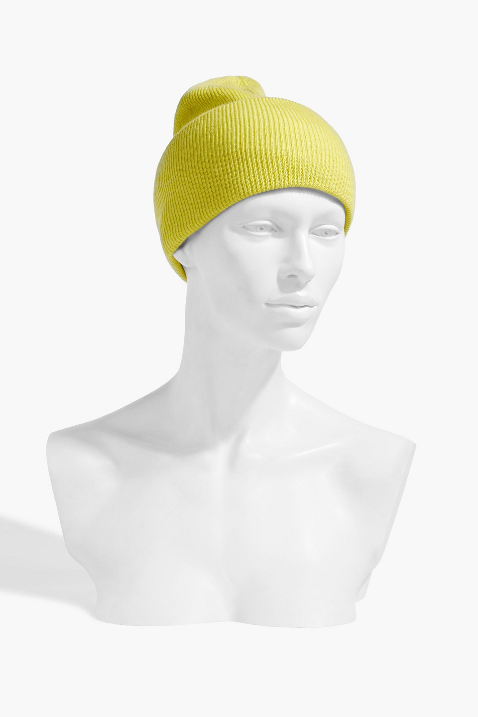 Shop Holden Ribbed Merino Wool-blend Beanie In Bright Yellow