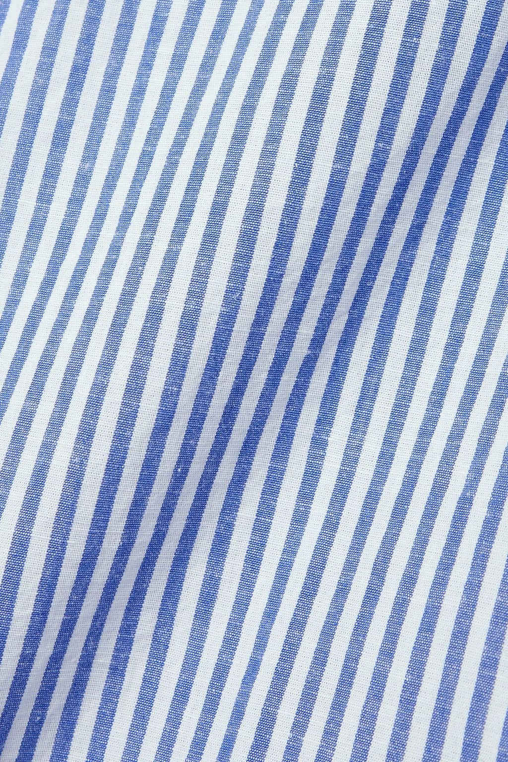 NILI LOTAN Felicity striped cotton and ramie-blend shirt
