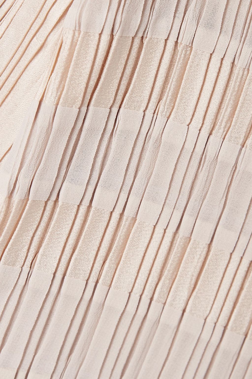 LAFAYETTE 148 بنطال «ريفرسايد» من ساتان بتجعيدات رفيعة بتصميم مخطط بأرجل واسعة
