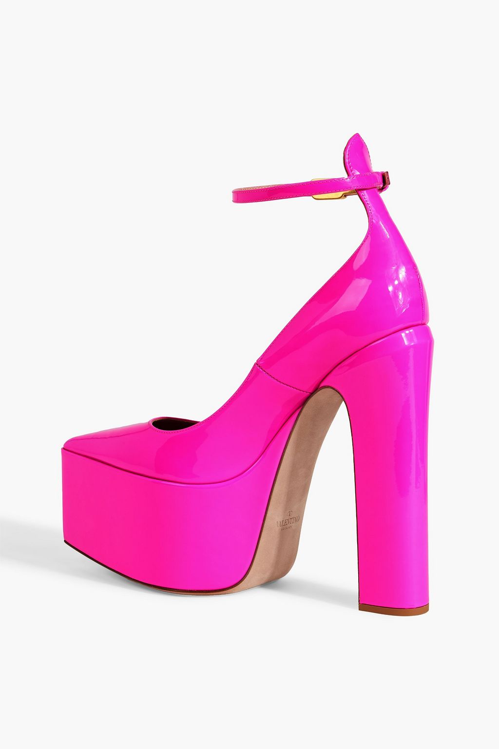 VALENTINO GARAVANI Tan-Go patent-leather platform pumps