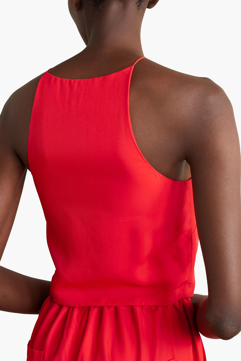 Gauchère Cropped Twill Camisole In Red