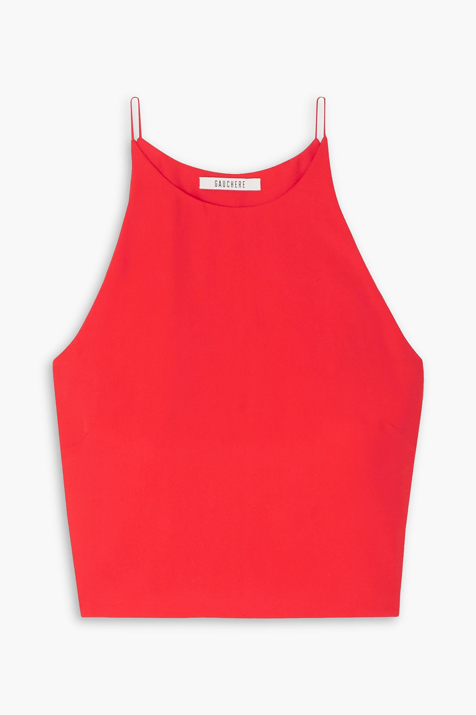 Gauchère Cropped Twill Camisole In Red