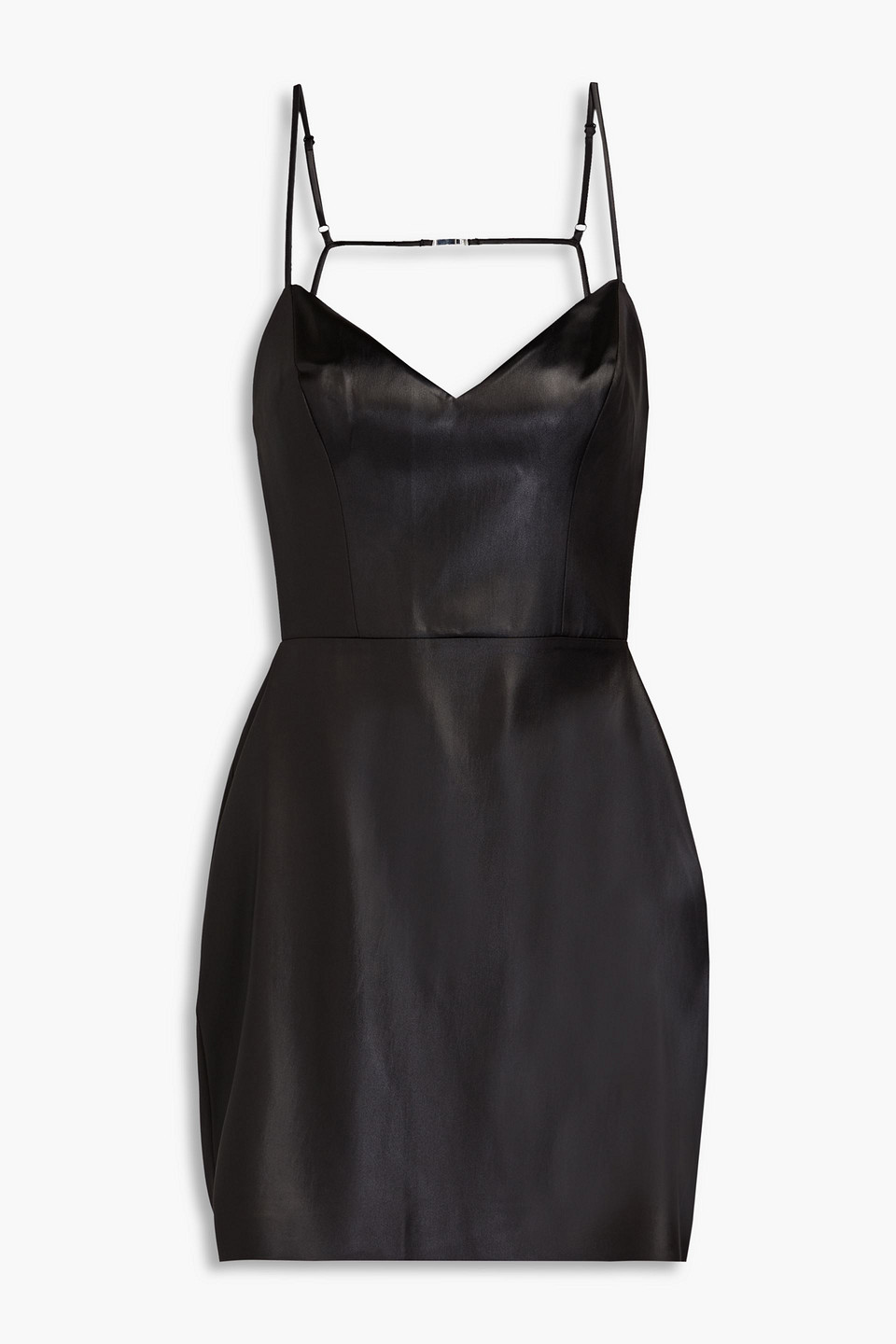 Gauge81 Emmis Satin Mini Dress In Black