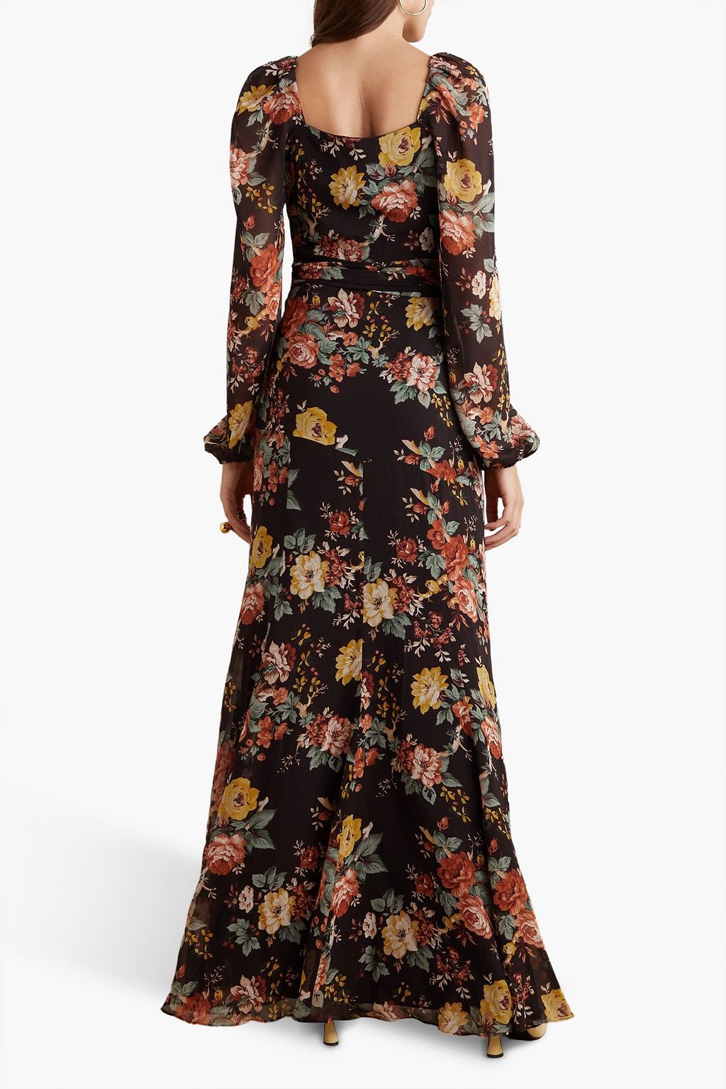 VERONICA BEARD Avani wrap-effect floral-print silk-chiffon maxi dress