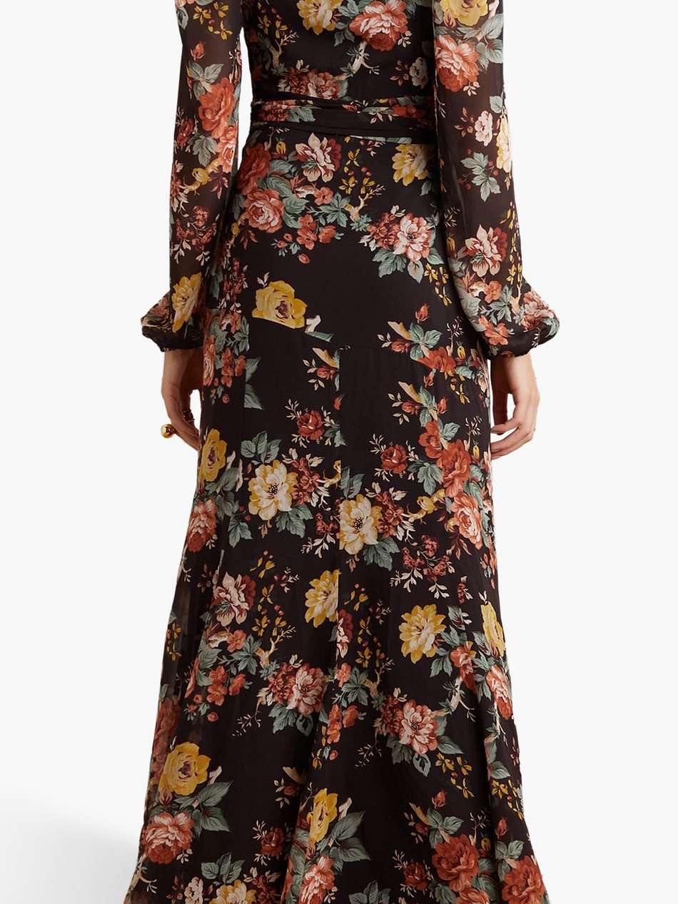 avani wrap-effect floral-print silk-chiffon maxi dress