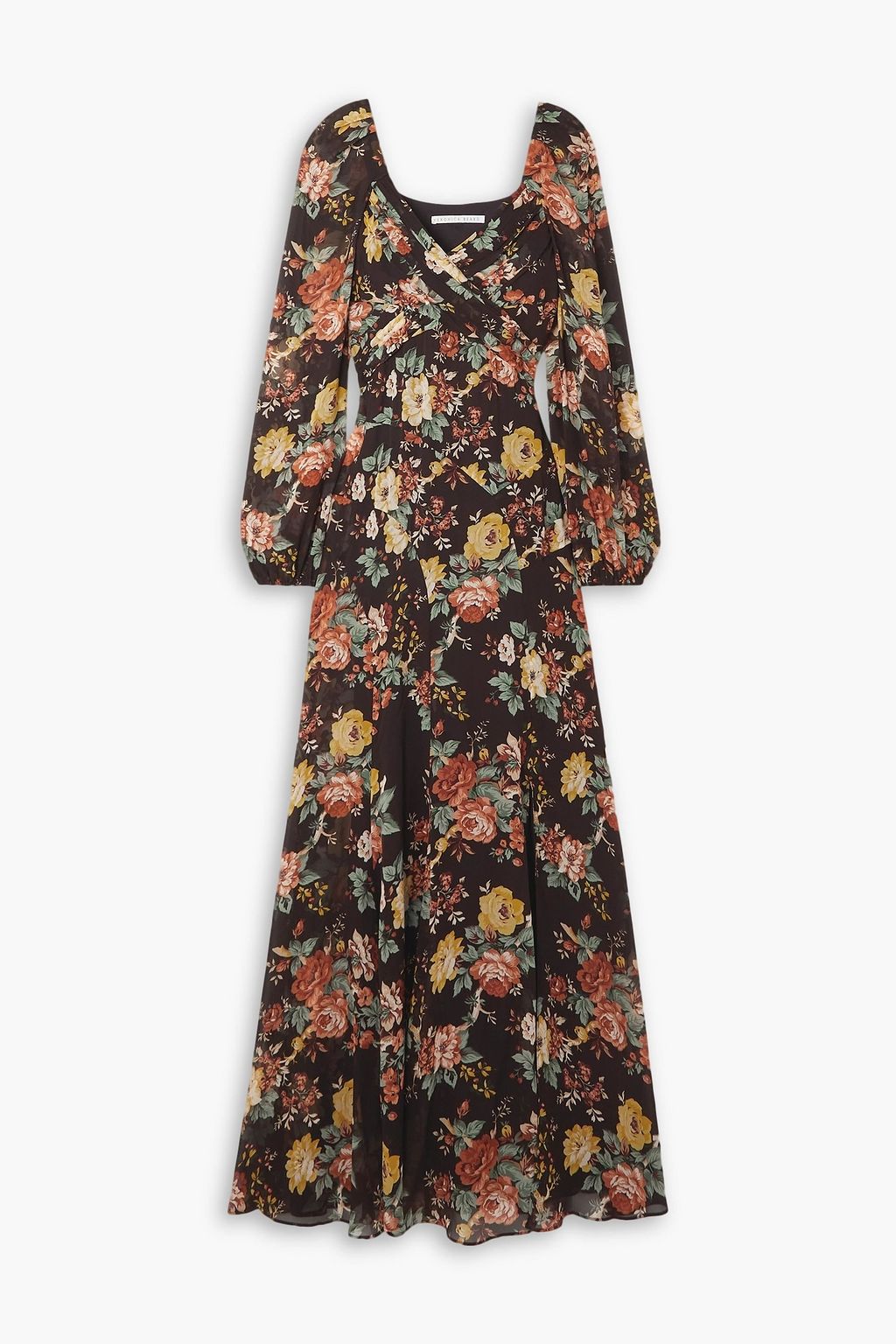 VERONICA BEARD Avani wrap-effect floral-print silk-chiffon maxi dress ...