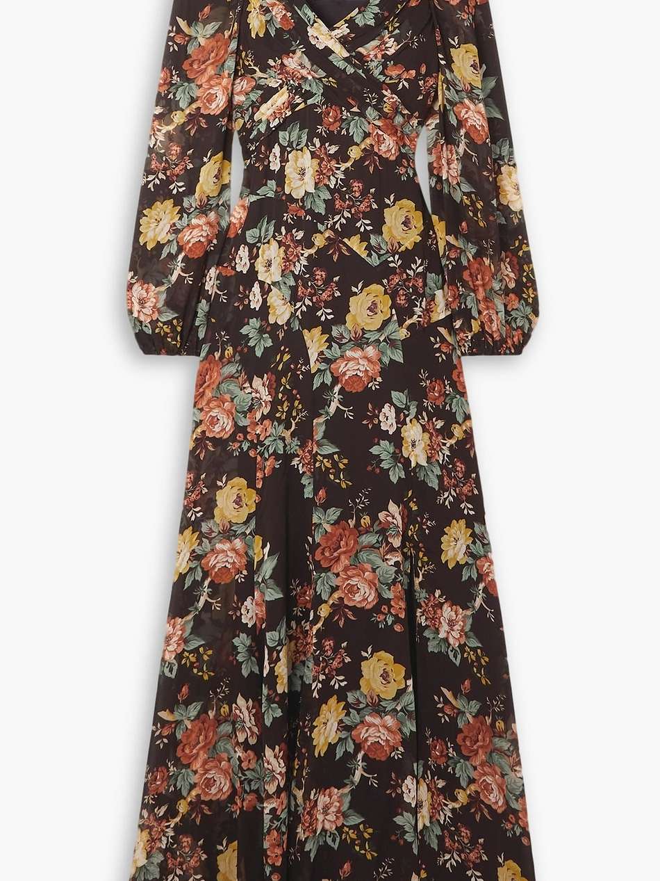 avani wrap-effect floral-print silk-chiffon maxi dress