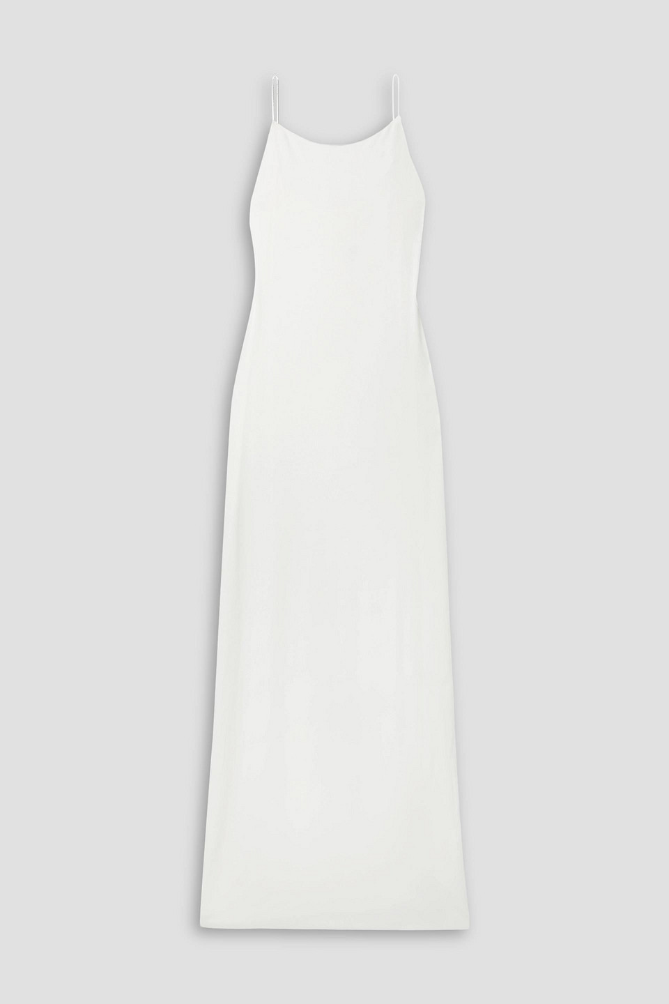 Shop Nili Lotan Annette Stretch-jersey Maxi Dress In Ivory