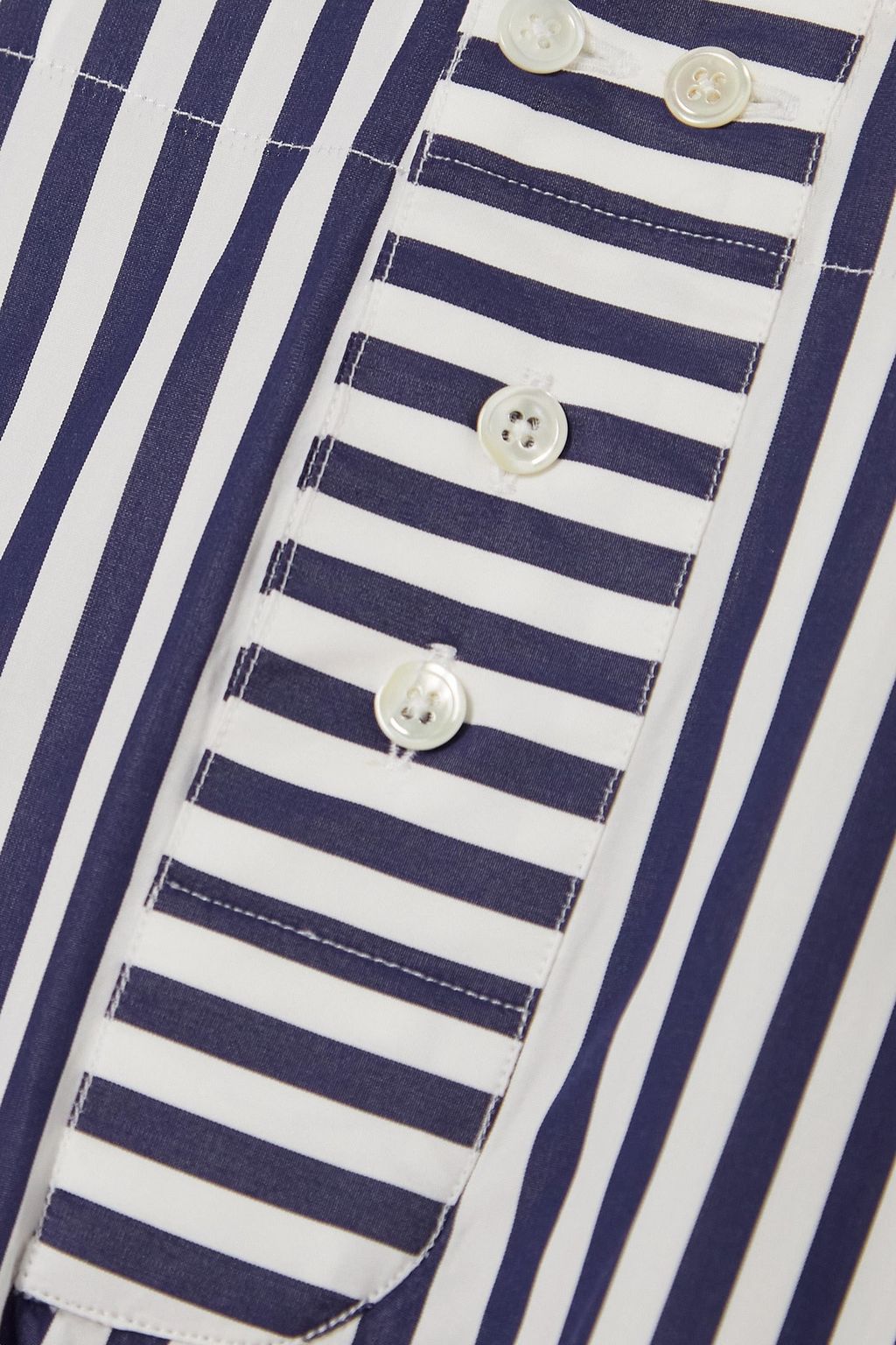 SÉBLINE Boxer striped cotton-poplin shorts