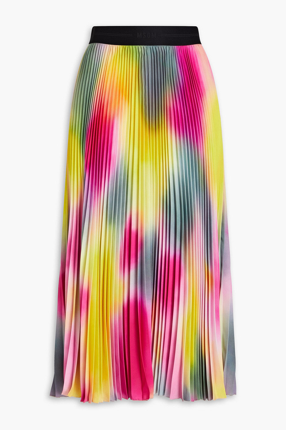 MSGM - Dégradé pleated crepe de chine midi skirt - Multicolor - IT 42