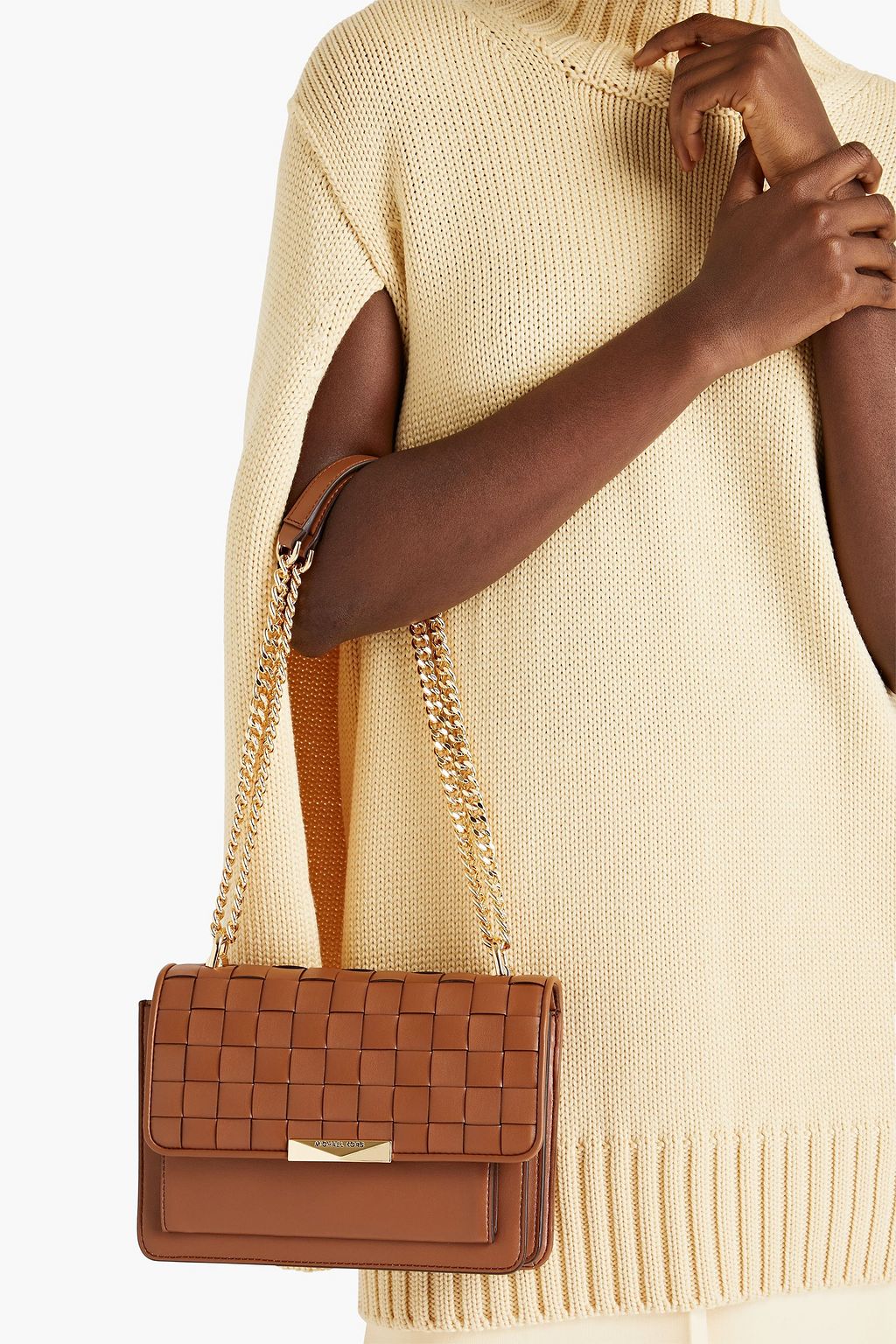 MICHAEL MICHAEL KORS フェイクレザー&織地 ショルダーバッグ