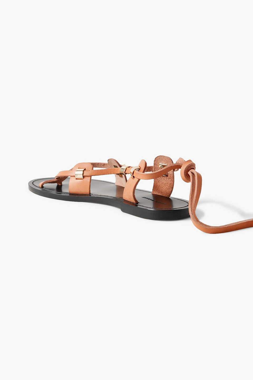 Isabel Marant Anil Lace-up Leather Sandals In Nudefarben