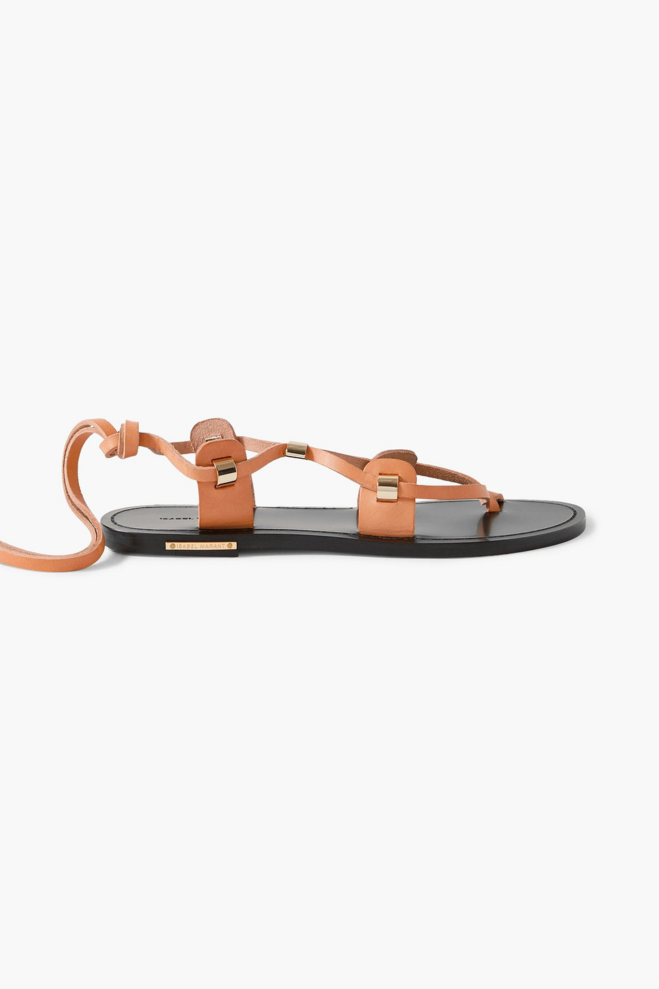 Isabel Marant Anil Lace-up Leather Sandals In Nudefarben