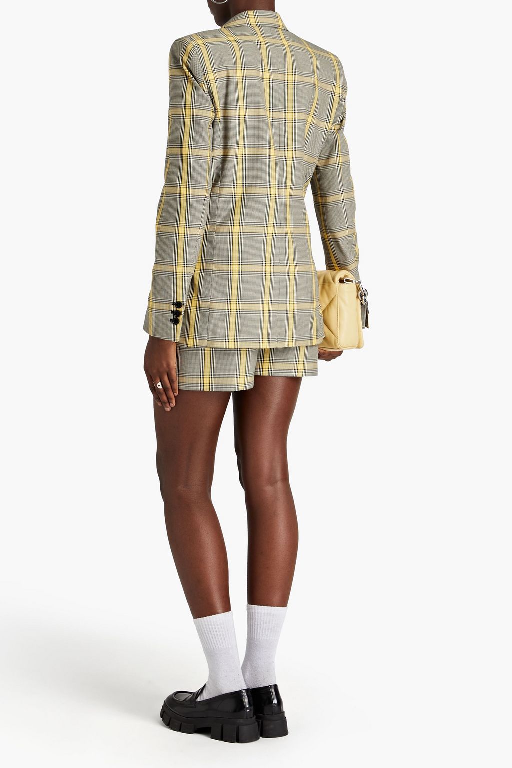 MSGM Prince of Wales checked crepe blazer