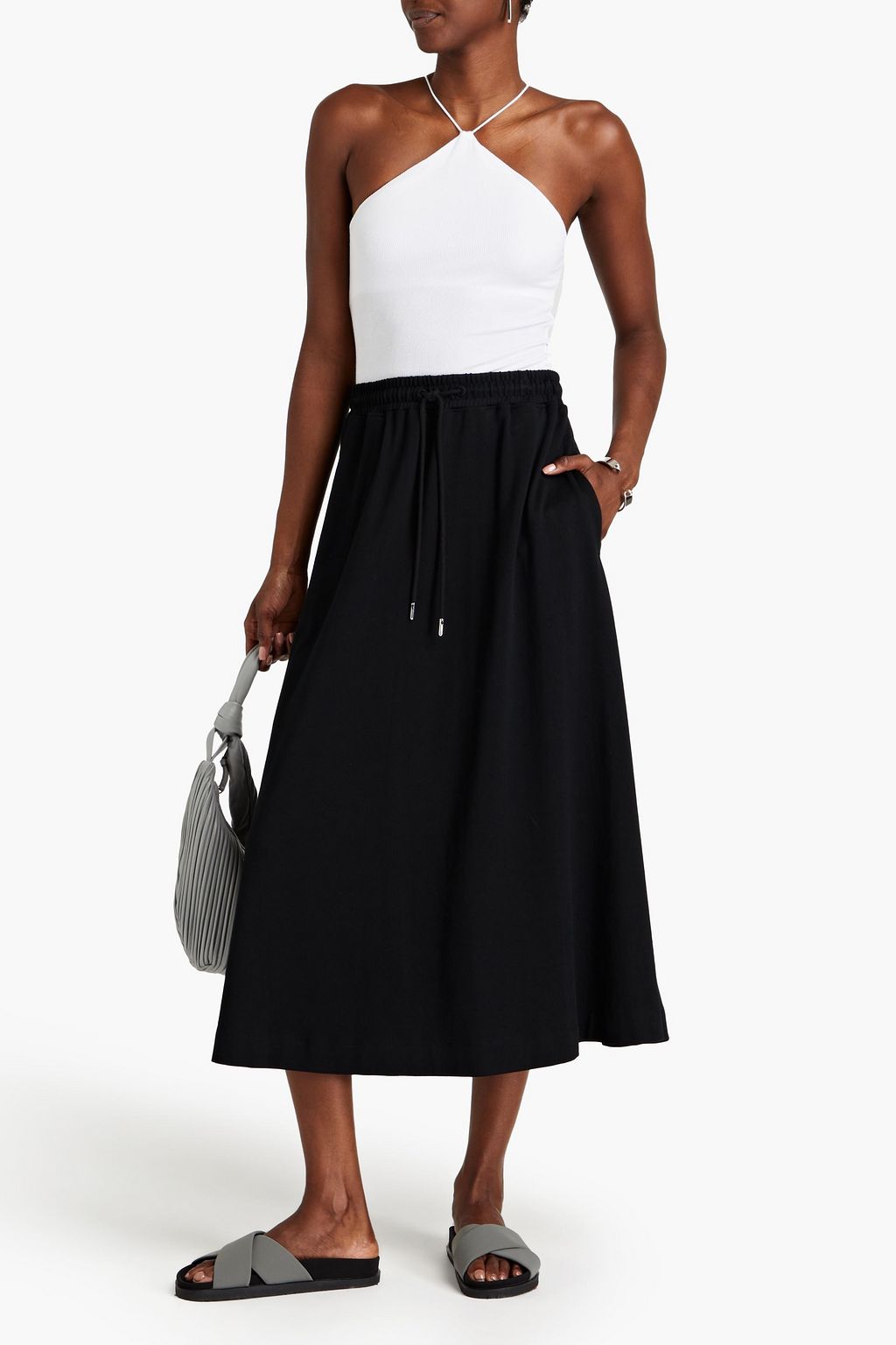 ENZA COSTA Ribbed jersey halterneck top