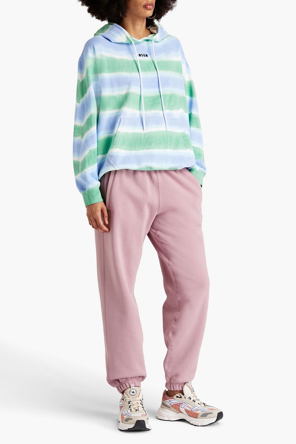 MSGM フレンチコットンテリー フーディ プリント入り