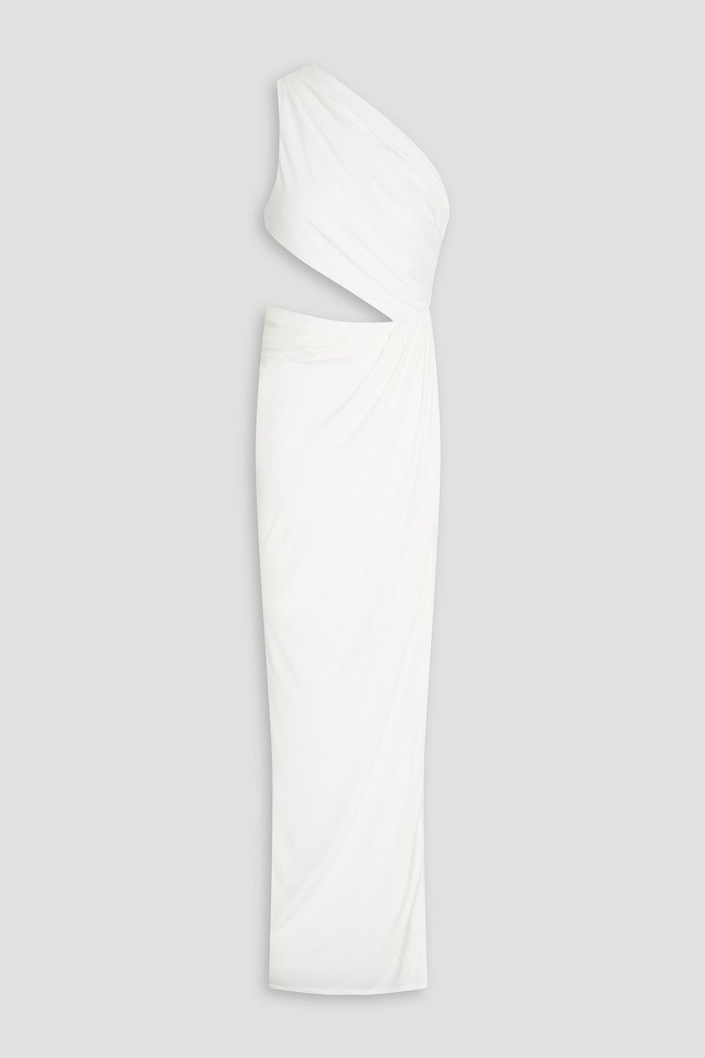 RONNY KOBO One-shoulder cutout draped jersey maxi dress | THE OUTNET