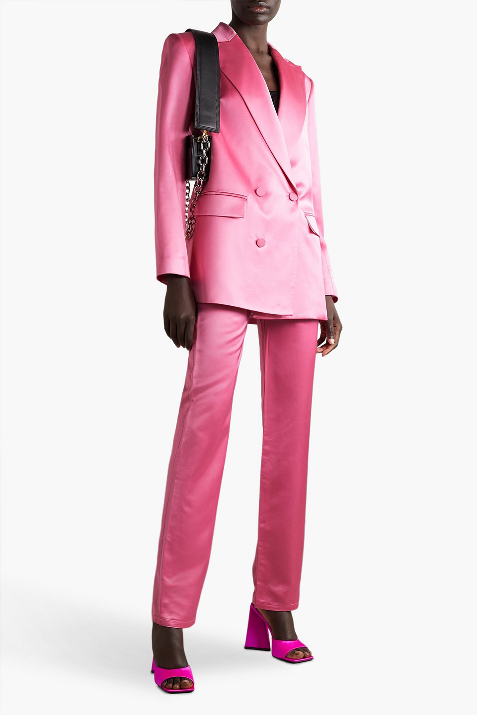  A.l.c. - Riley Doppelreihiger Blazer Aus Satin - Pink - Us 0 