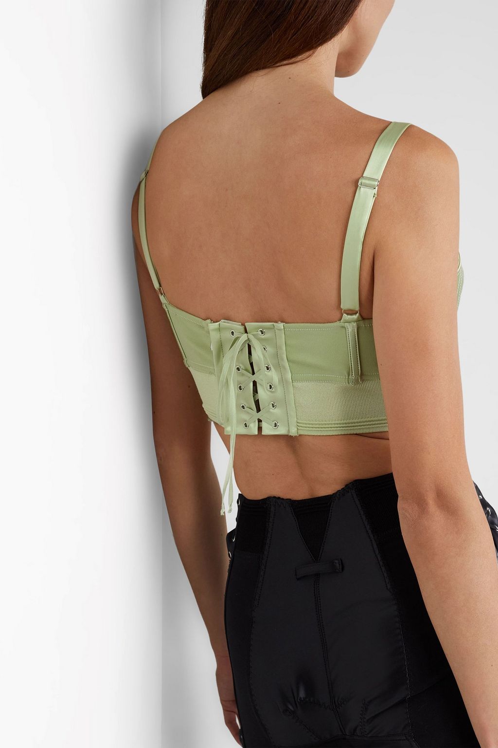 JEAN PAUL GAULTIER Bustier „+ Lotta Volkova“ aus Satin mit Schnürung