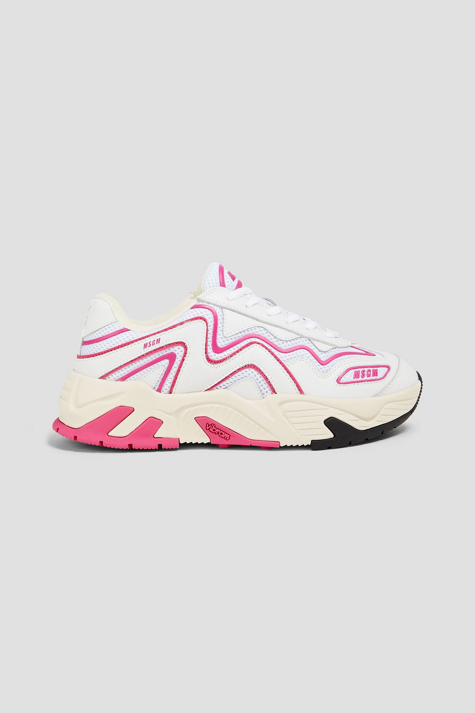 Msgm Vortex Sneaker With Vibram Sole In White