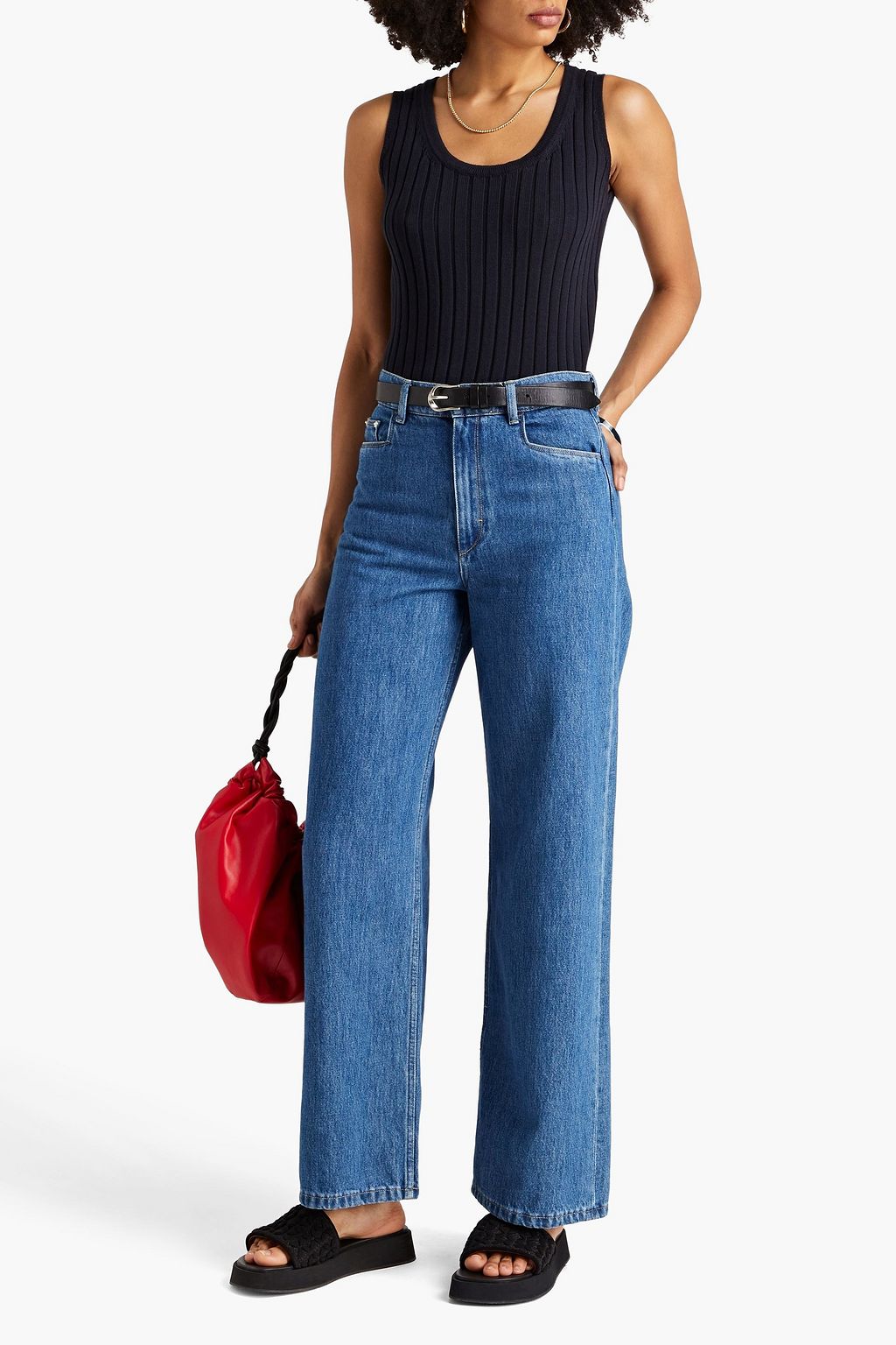 MAX MARA Leisure Fetta geripptes Tanktop aus einer Baumwollmischung