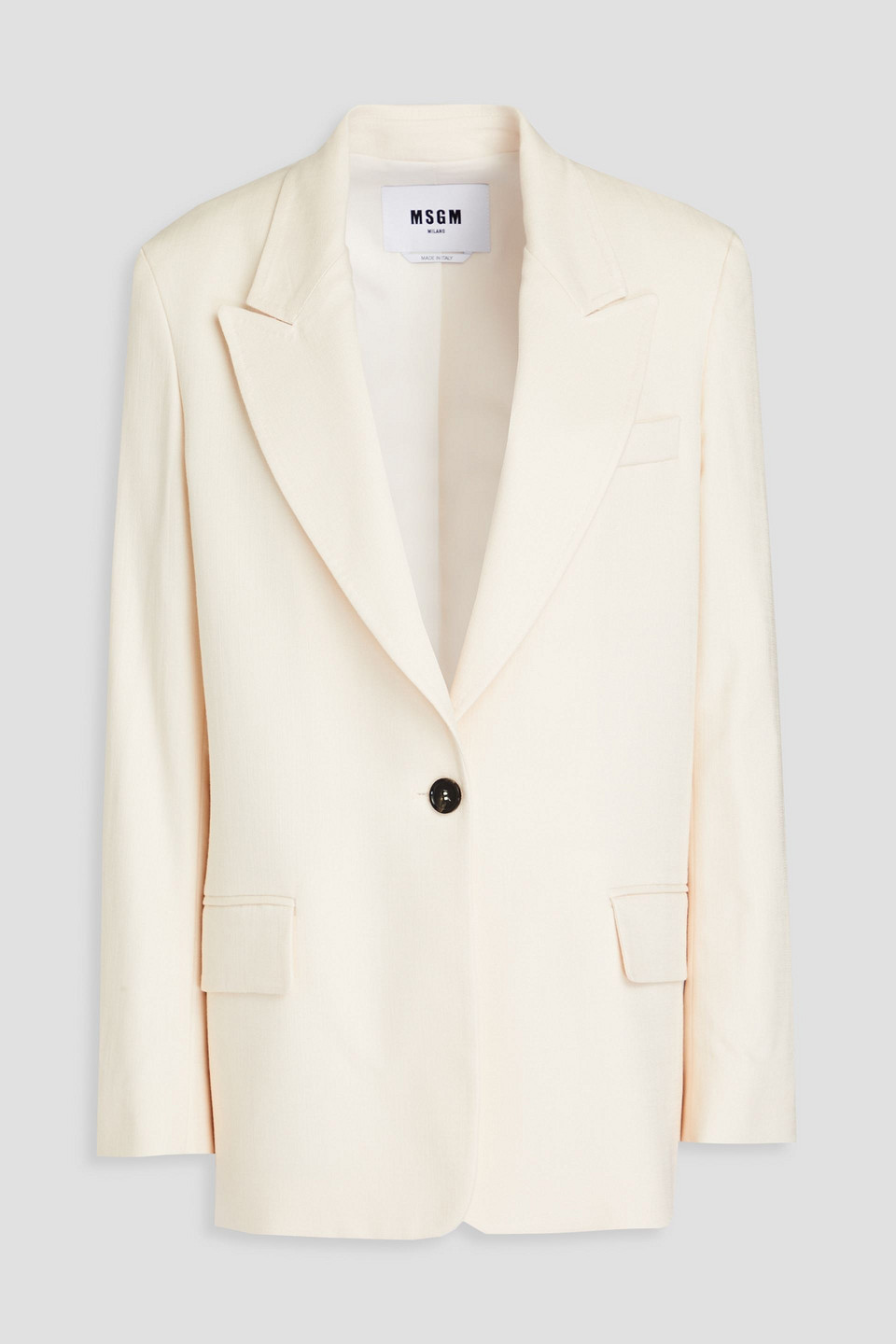 Msgm Canvas Blazer In Brown