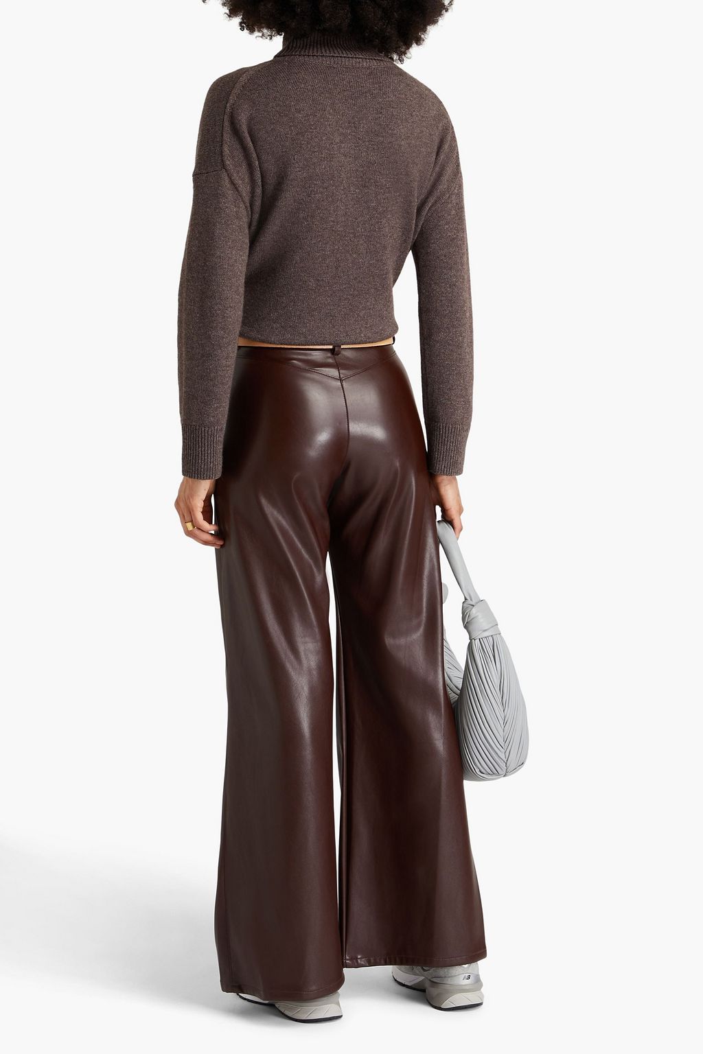 ENZA COSTA Faux leather wide-leg pants
