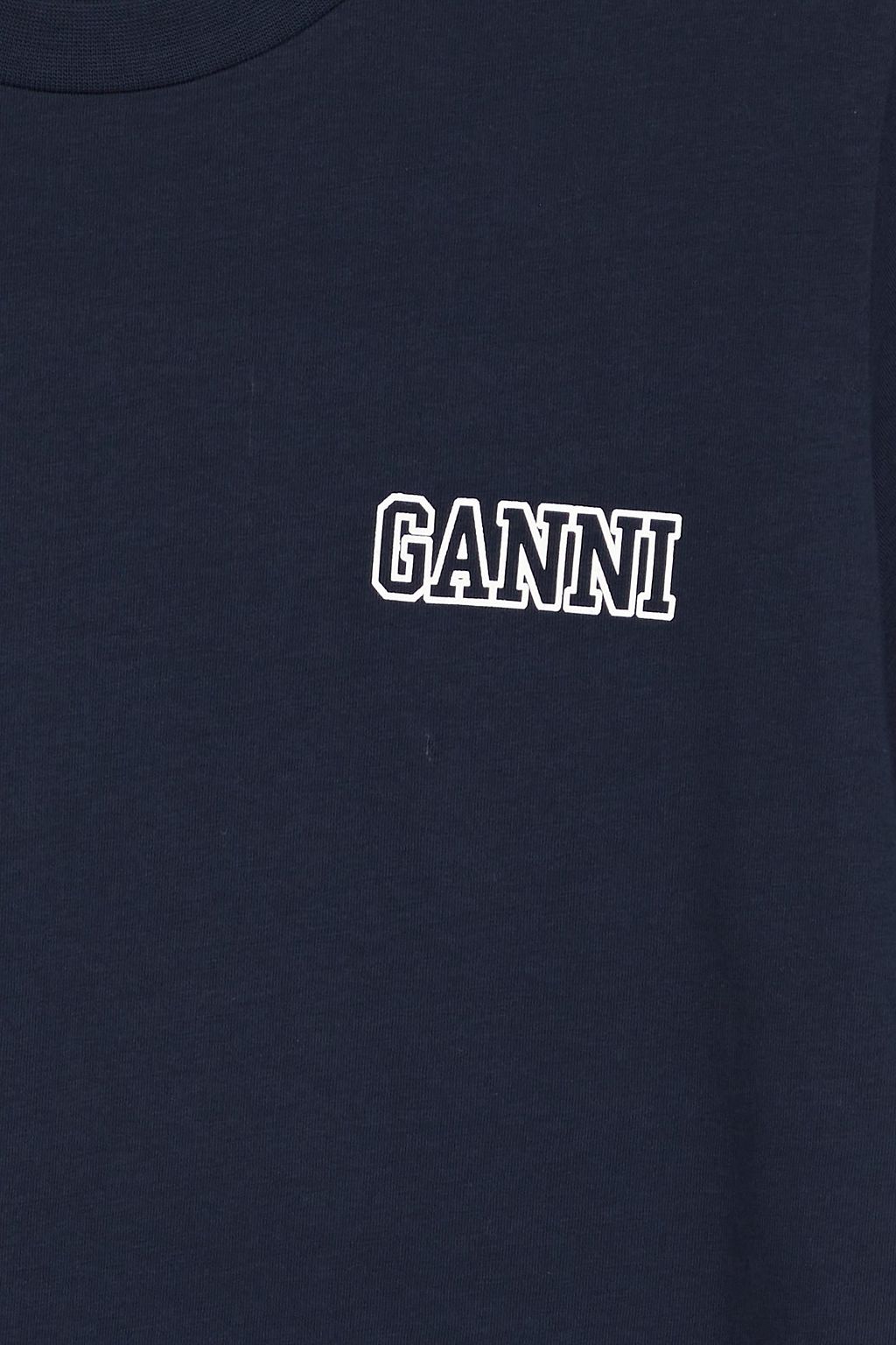 GANNI Logo-print cotton-jersey T-shirt