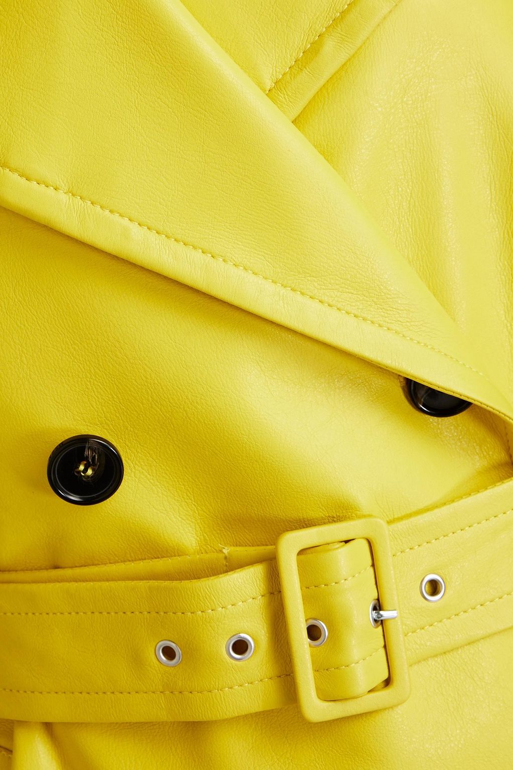MSGM フェイクレザー ダブルブレスト トレンチコート