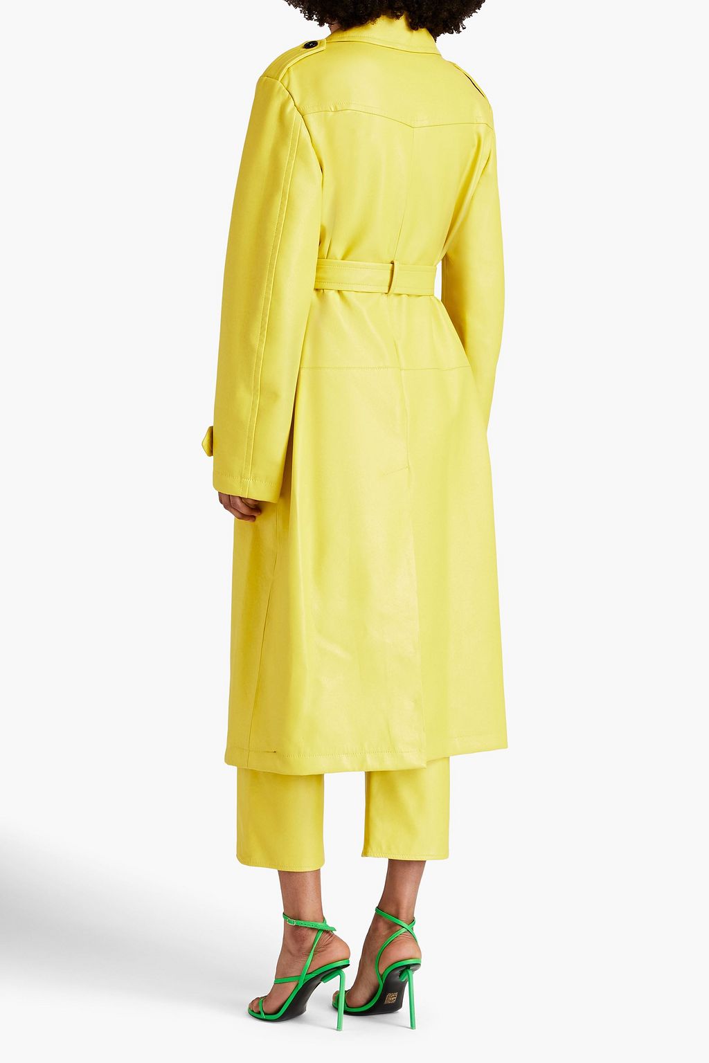 MSGM フェイクレザー ダブルブレスト トレンチコート