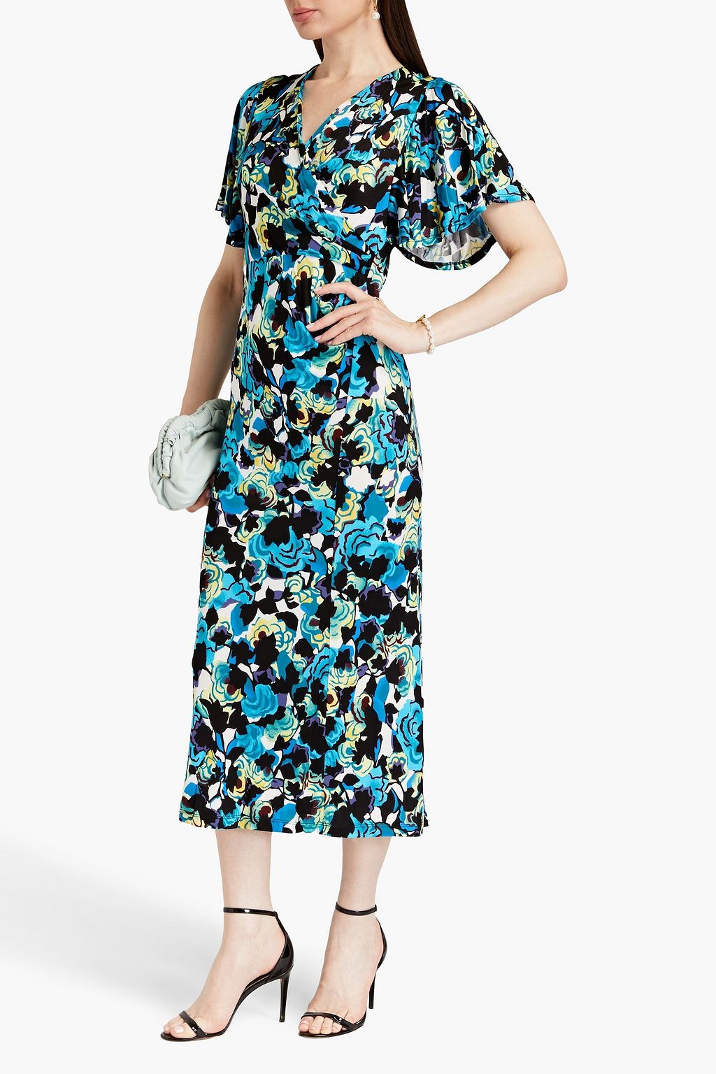 DIANE VON FURSTENBERG Zetna wrap-effect floral-print jersey midi dress