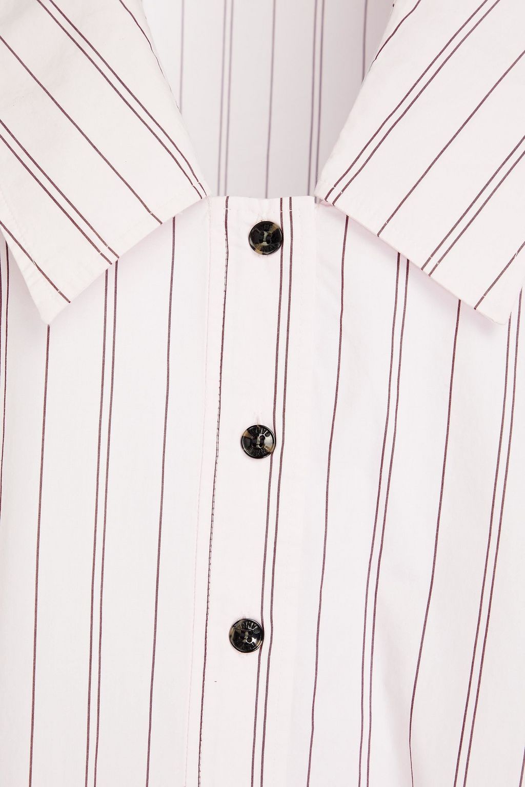GANNI Oversized striped cotton-poplin shirt