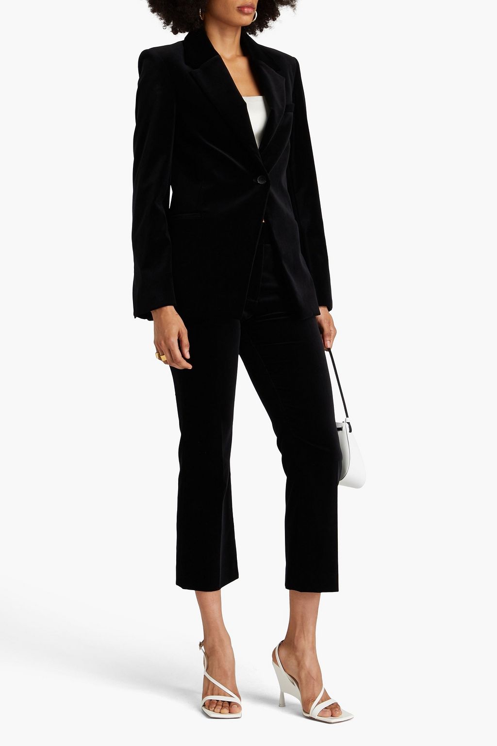 FRAME Cotton-blend velvet blazer
