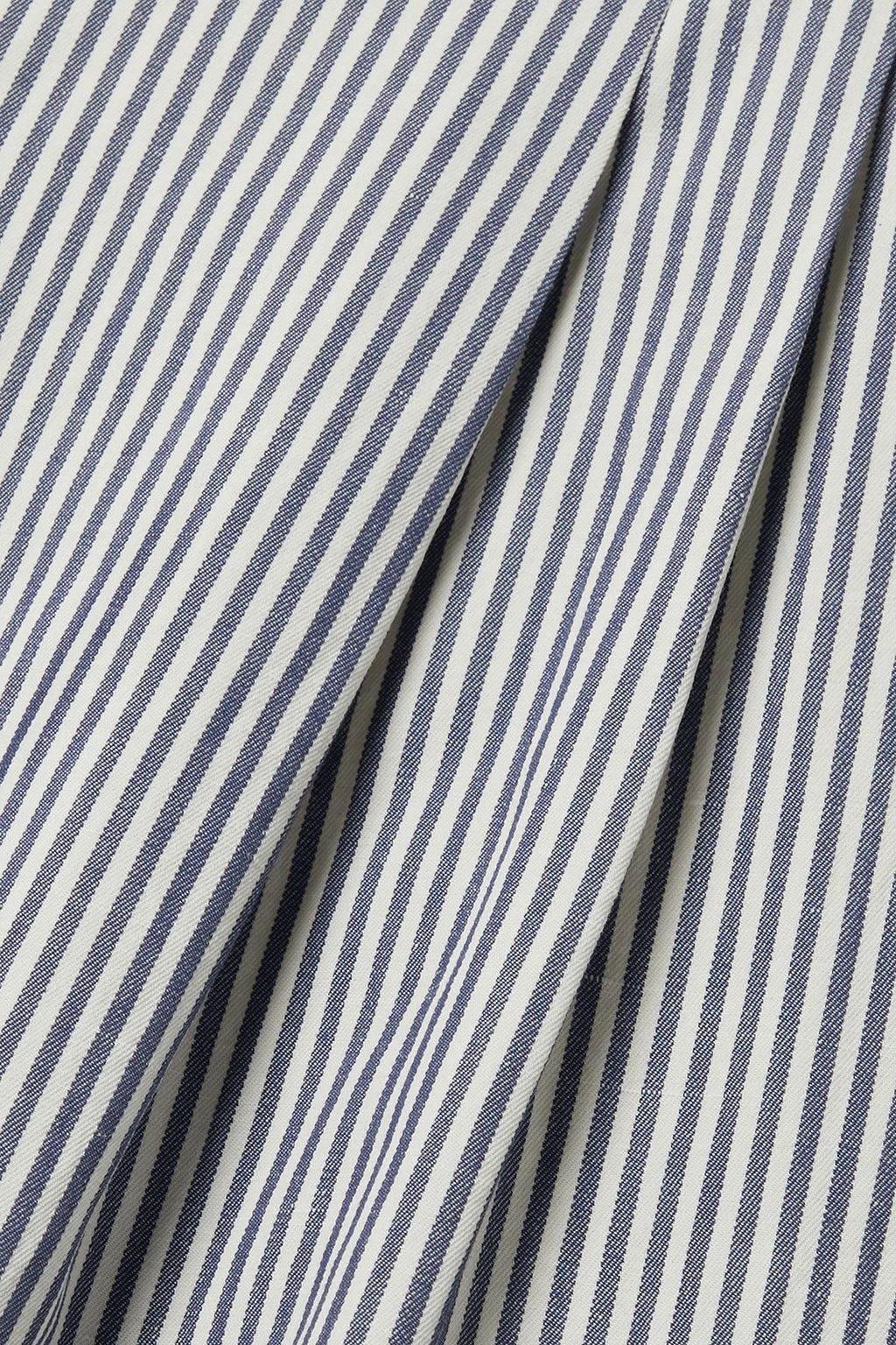 LAFAYETTE 148 شورت «ليروي» من التويل المصنوع من مزيج من القطن بتصميم مخطط مزين بكسرات