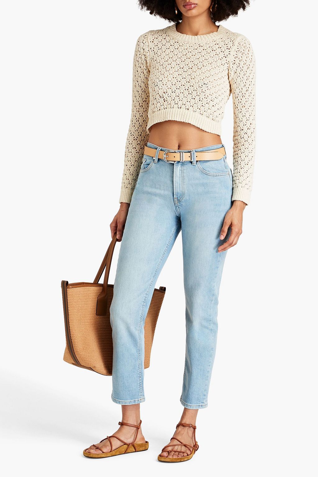 TOMORROW DENIM جينز 'تيريزا' بأرجل ضيقة وخصر عالٍ