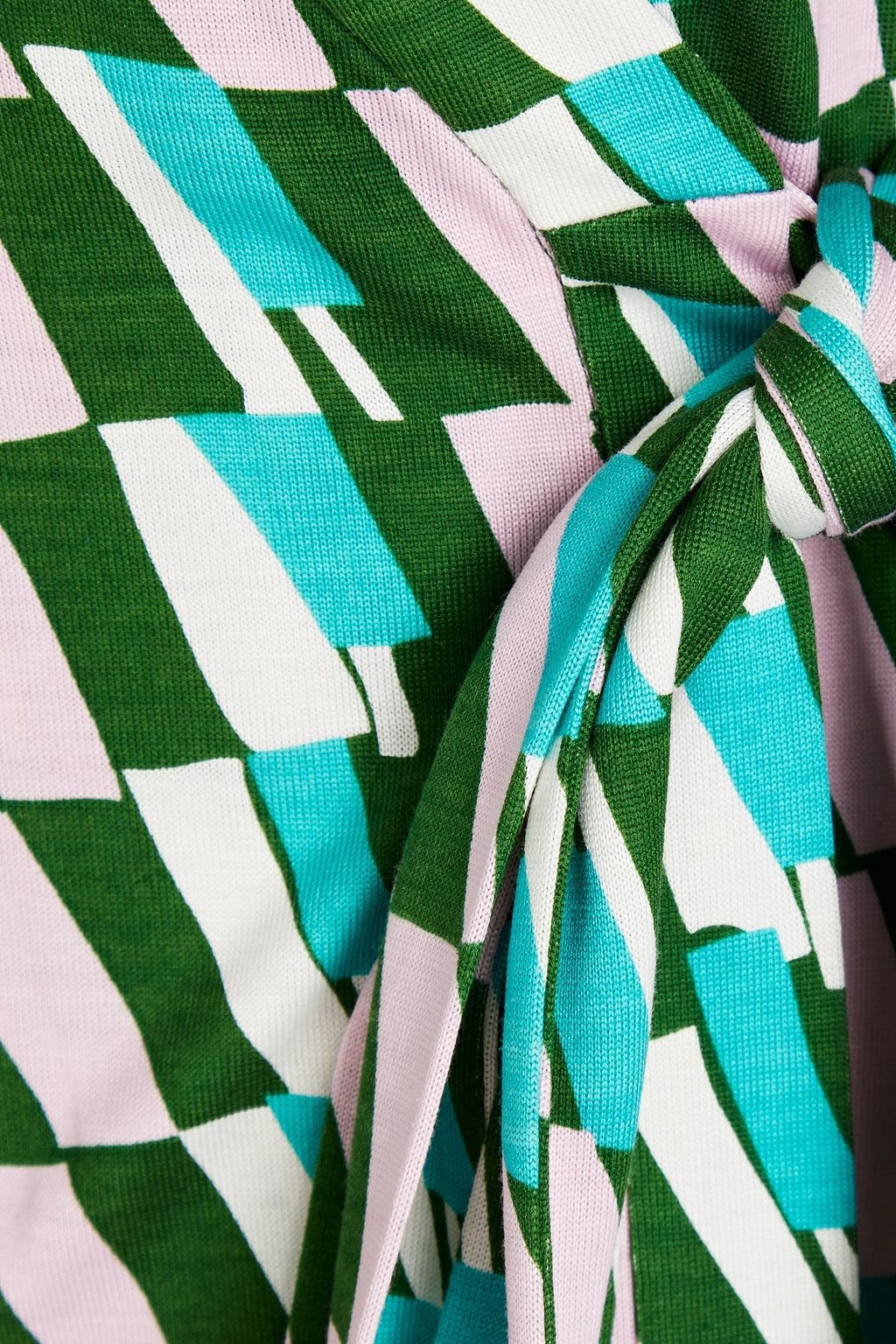 DIANE VON FURSTENBERG فستان من حرير جيرسي بأسلوب ملتف مزين بطبعات