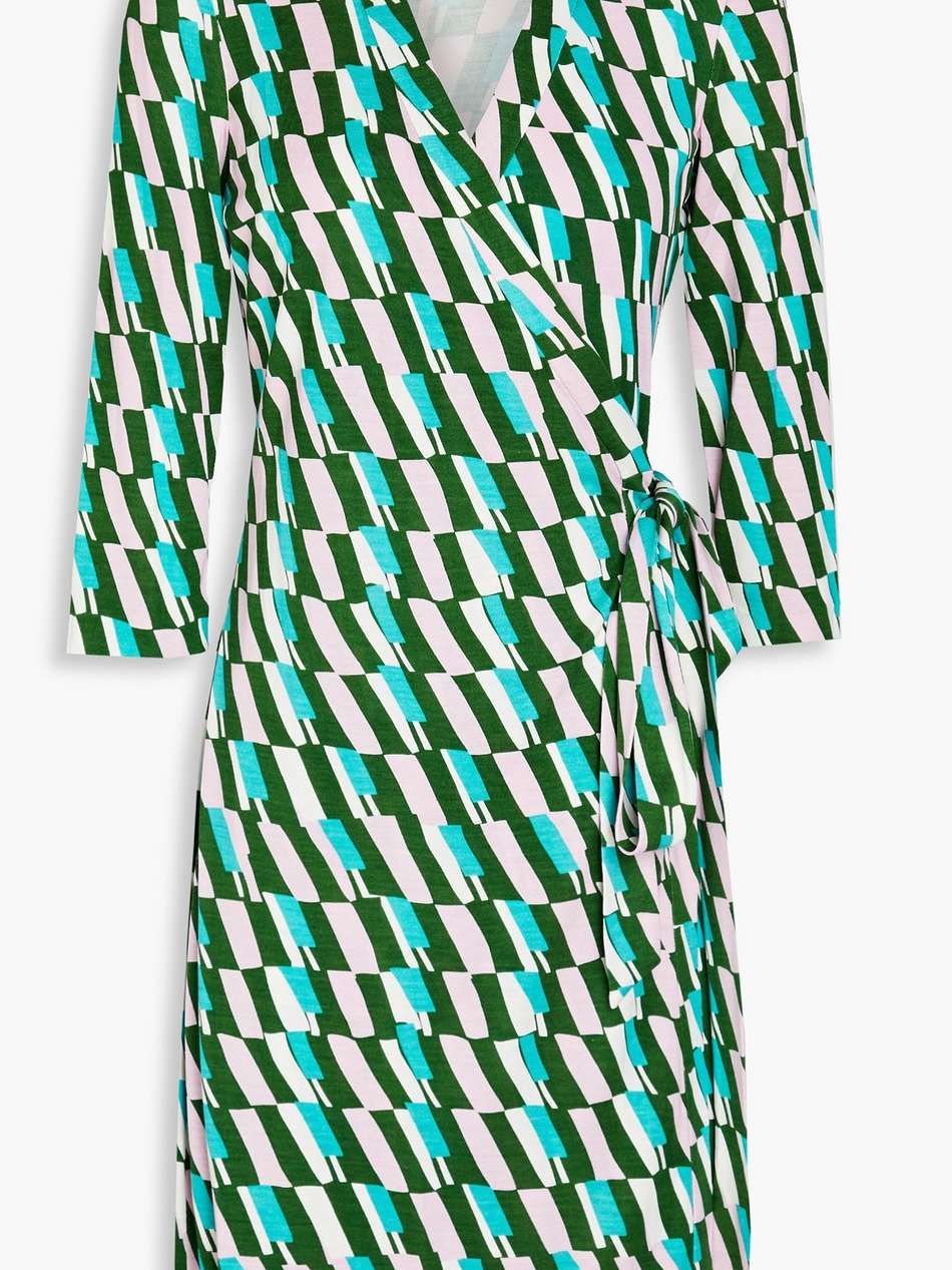 jeanne printed silk-jersey wrap dress