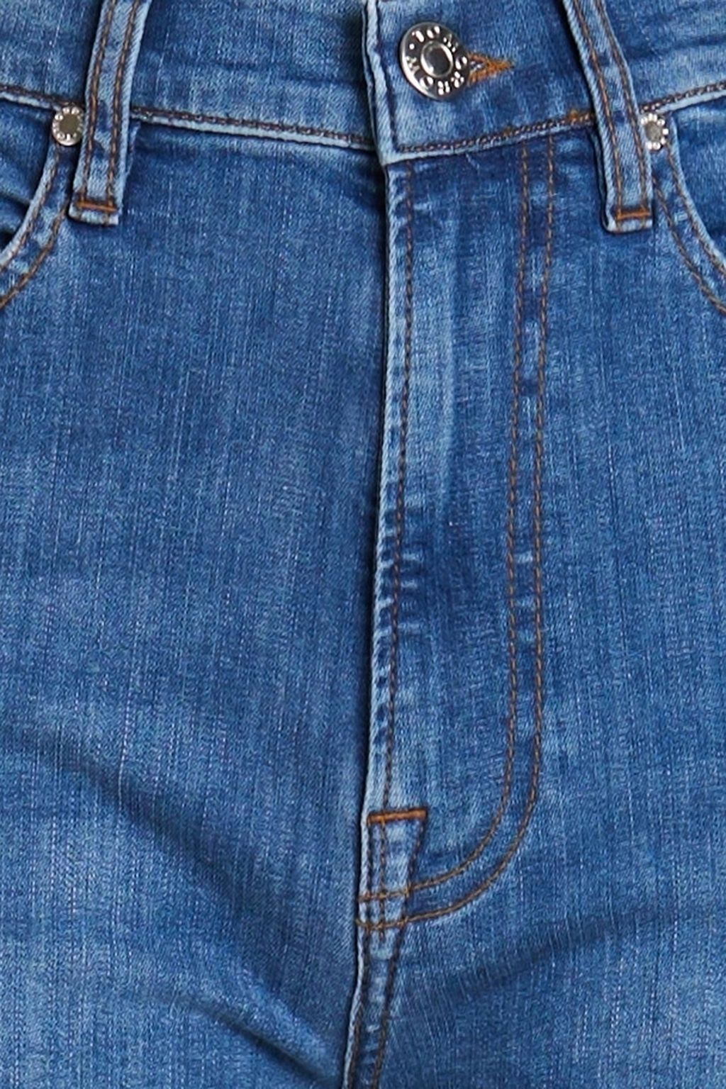 TOMORROW DENIM جينز 'براون' بأرجل مستقيمة وخصر عالٍ