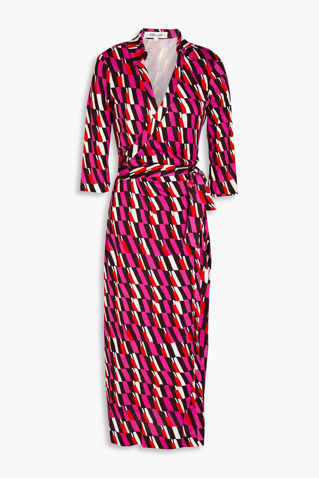 DIANE VON FURSTENBERG Abigail printed silk-jersey midi wrap dress