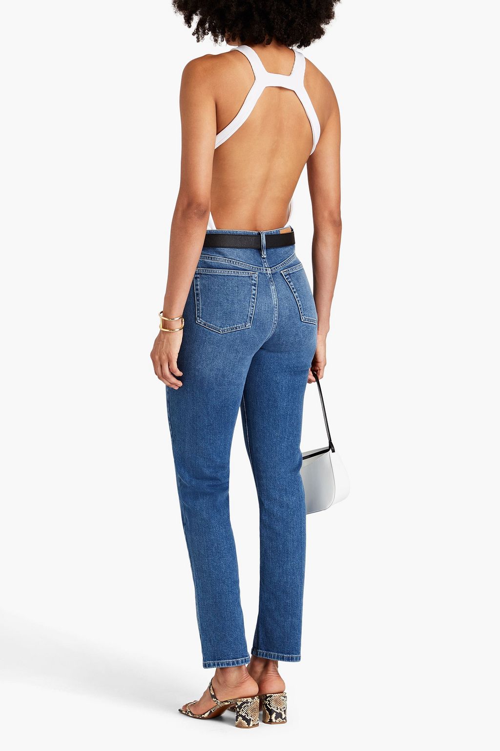 TOMORROW DENIM جينز 'تيريسا' بأرجل ضيقة وخصر عالٍ