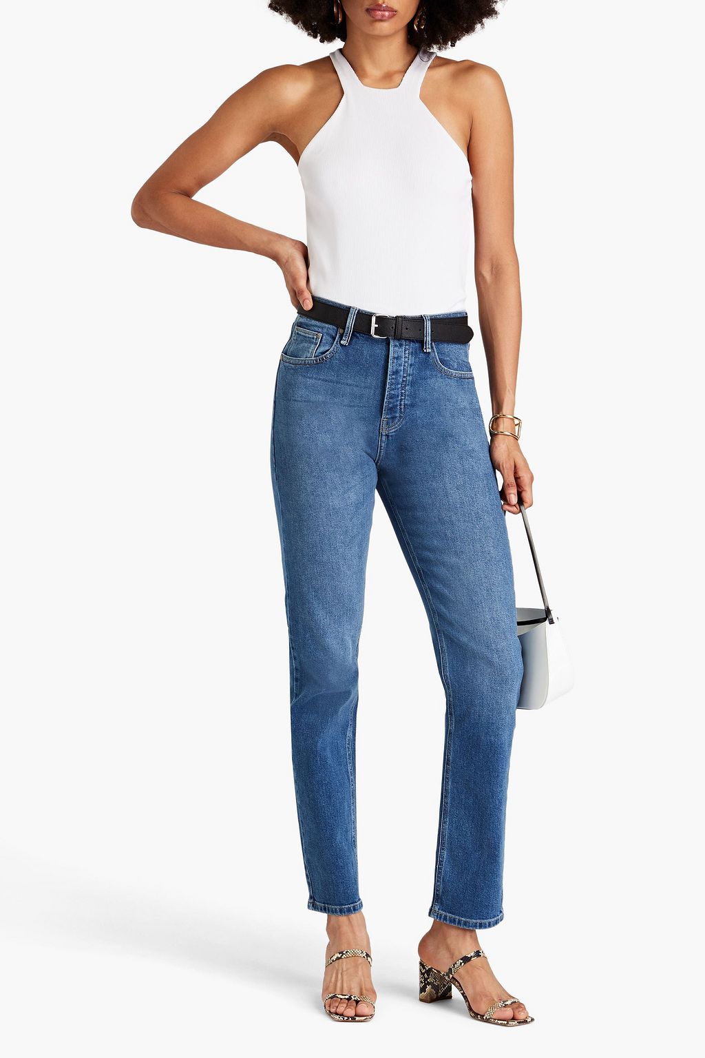 TOMORROW DENIM جينز 'تيريسا' بأرجل ضيقة وخصر عالٍ