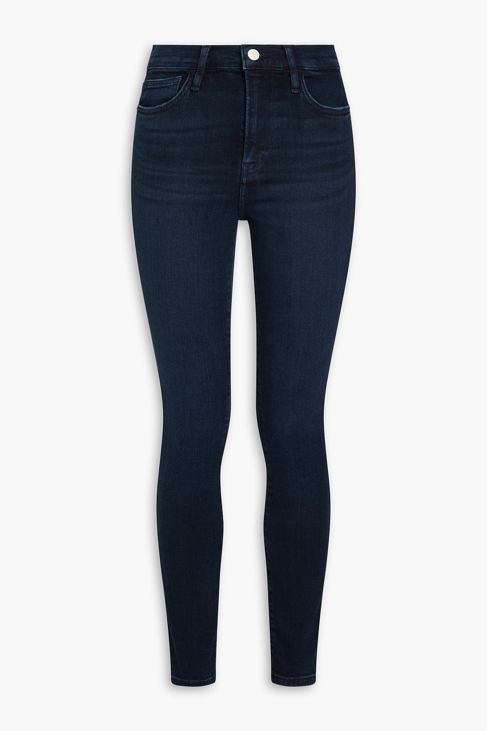 Frame Le High Skinny High-rise Skinny Jeans In Dark Denim