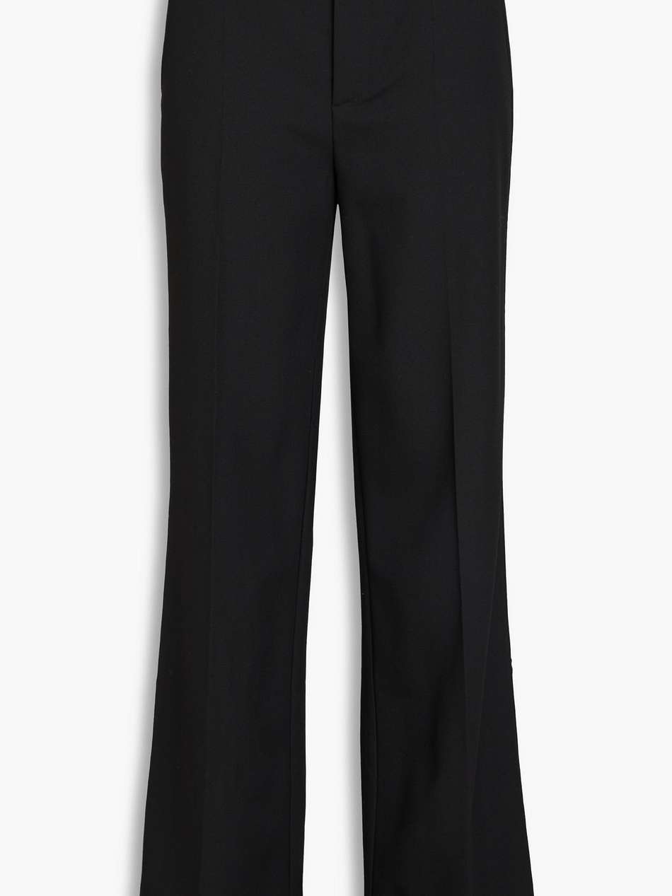 twill straight-leg pants