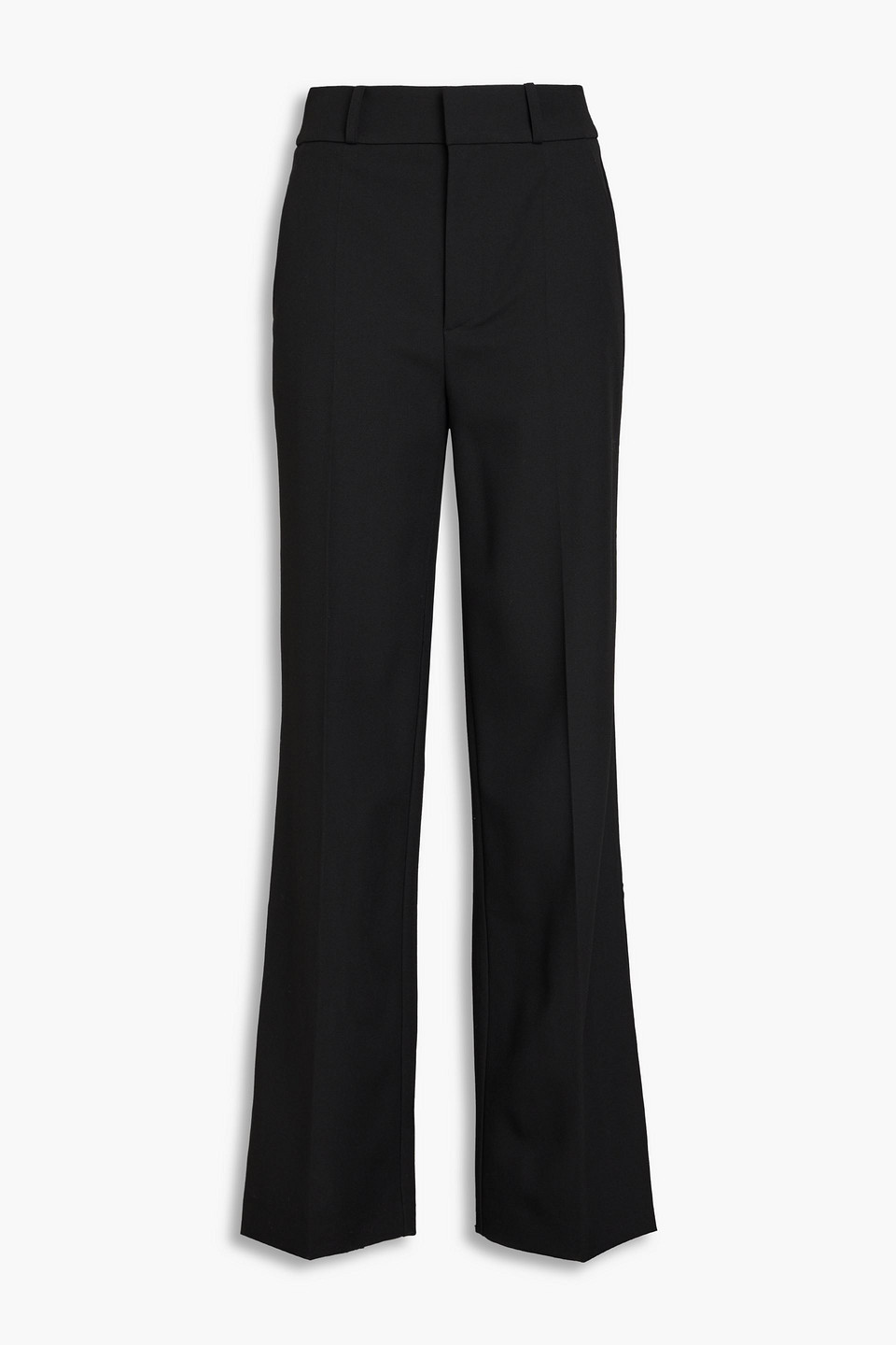 Frame Twill Straight-leg Pants In Black