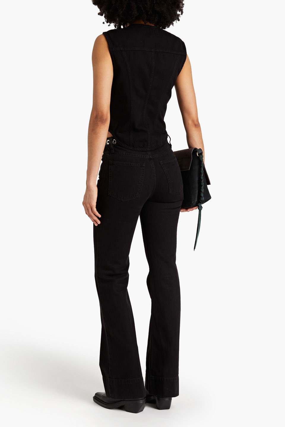 FRAME ASYMMETRIC DENIM TOP