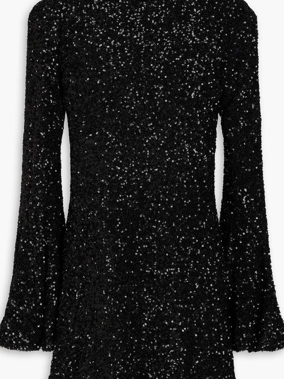 sequined tulle mini dress