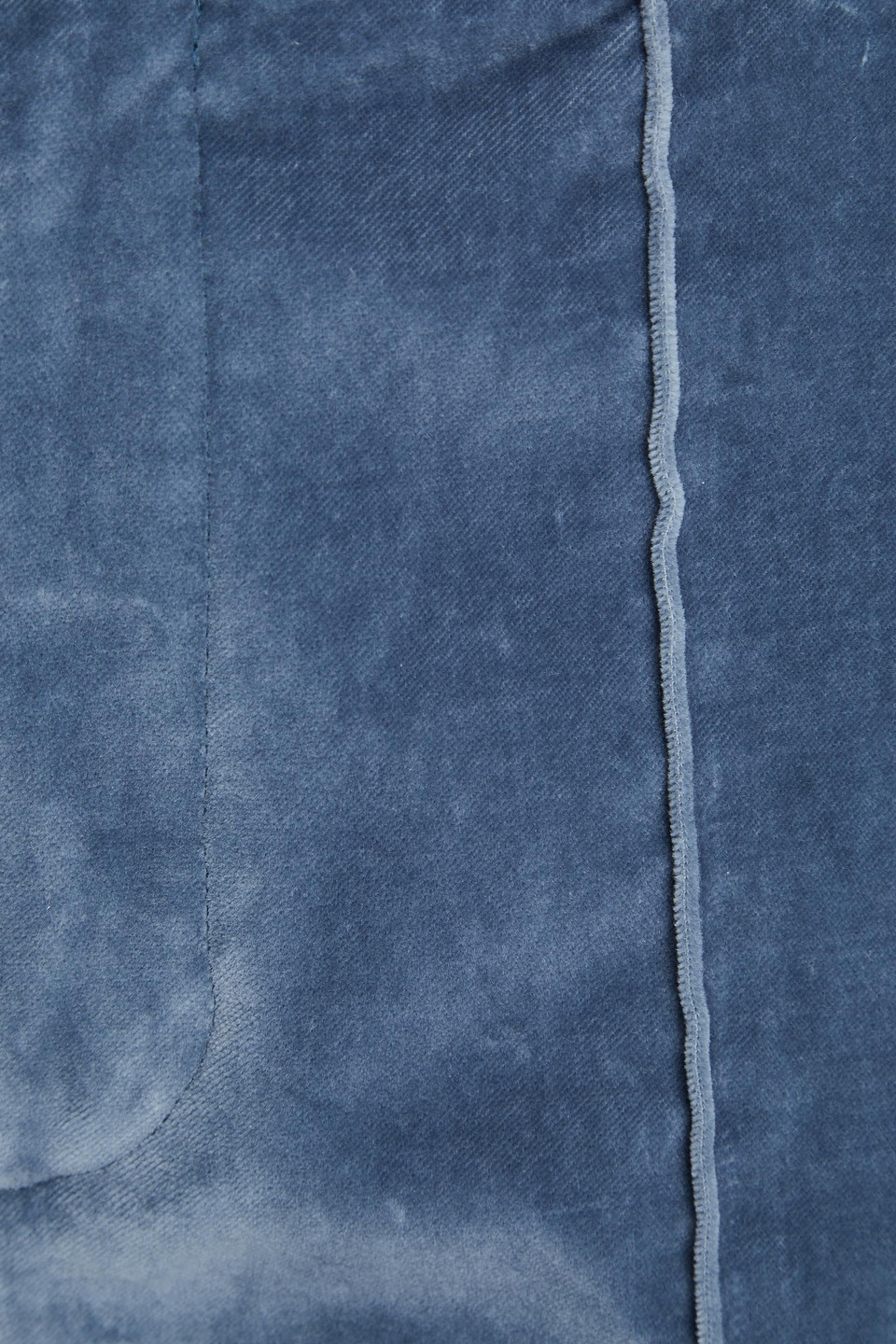 Frame The Slim Stacked Cotton-blend Velvet Straight-leg Pants In Slate Blue