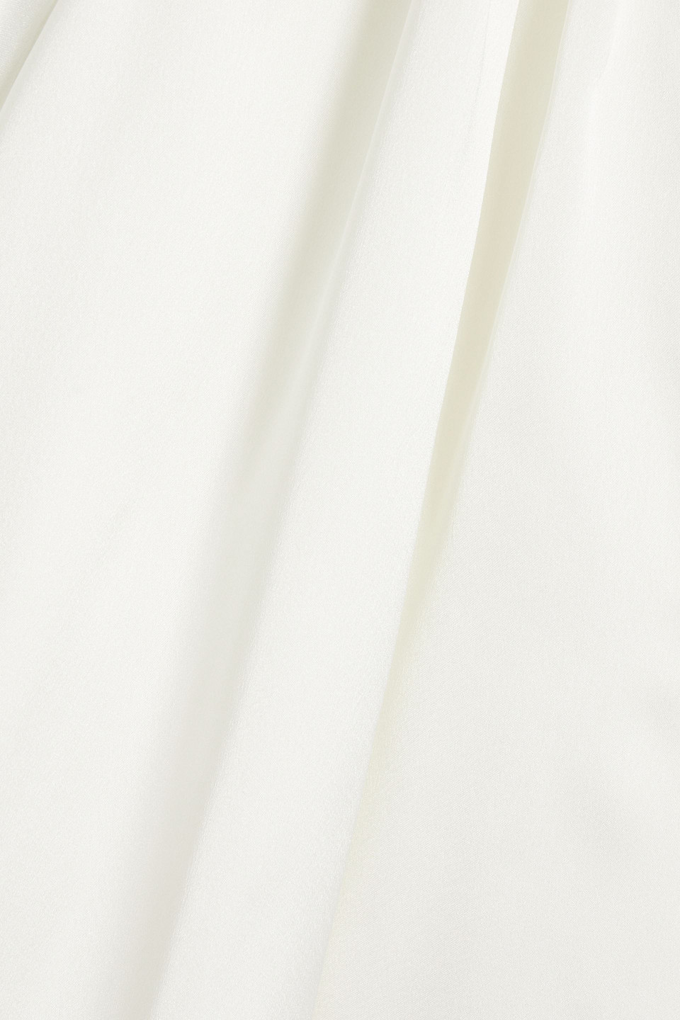 Frame Strap Pleated Blouse In White