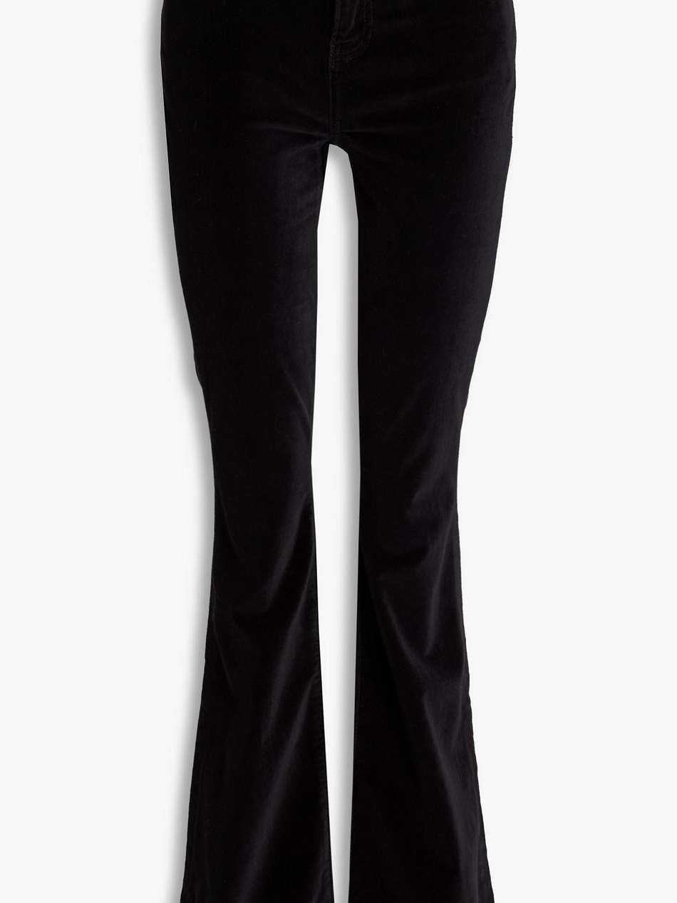 le high flare velvet flared pants